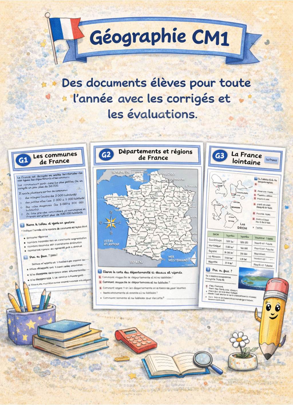 Toutes mes fiches de géographie CM1 1 Toutes mes fiches de géographie CM1
