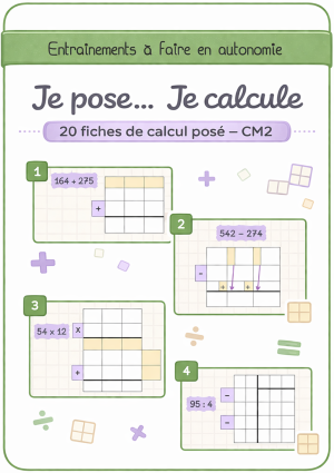 Je pose je calcule CM2