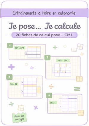 Je pose je calcule CM1
